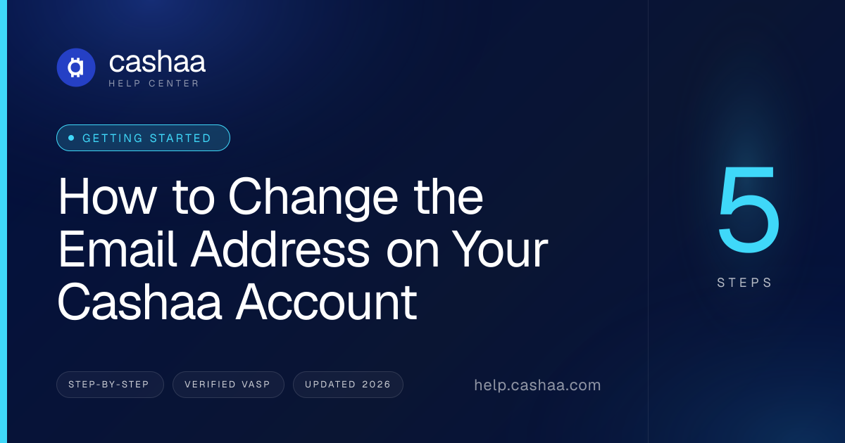 How to Change the Email Address on your Cashaa App · Cashaa Help