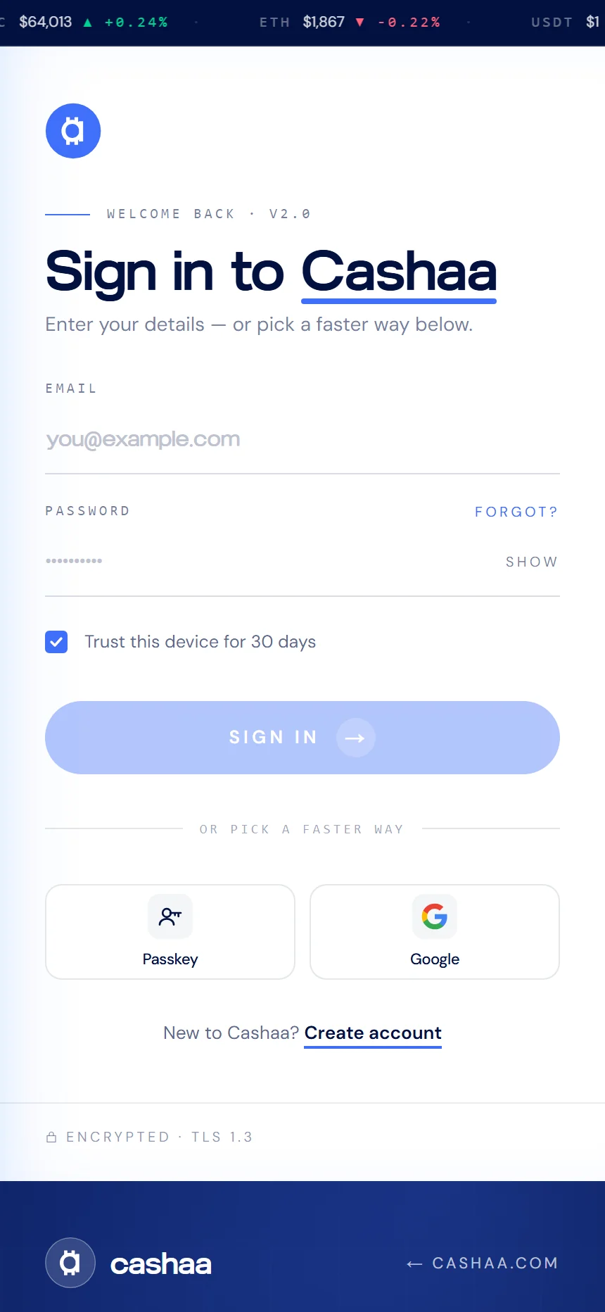Screenshot for step 4: How to Sign Up and Create a Cashaa Account