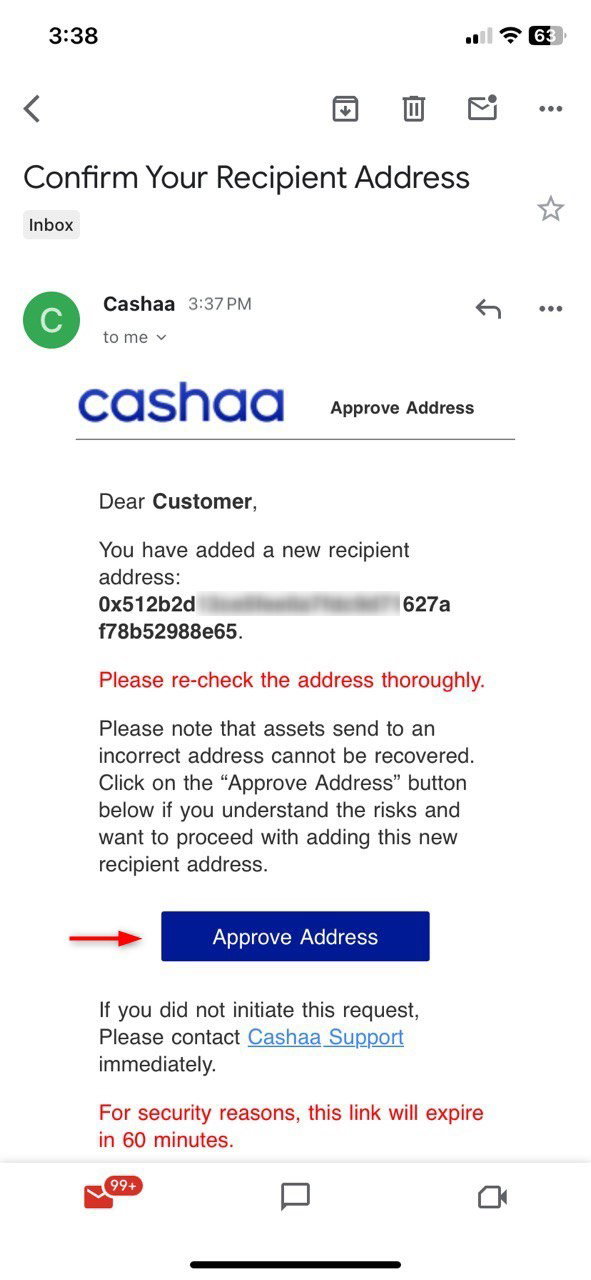 Screenshot for step 6: How To Add a Recipient To Send Cryptocurrency