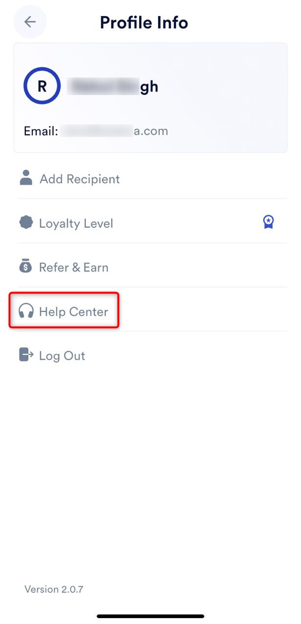 Screenshot for step 3: How to raise tickets for issues with your Deposits or Withdrawals?